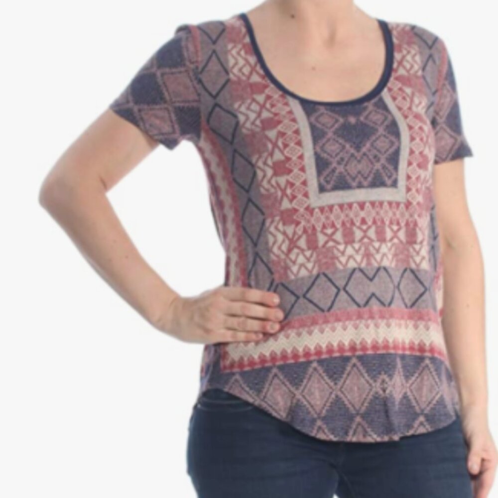 Lucky Brand Border Print Tee -  Women's XS